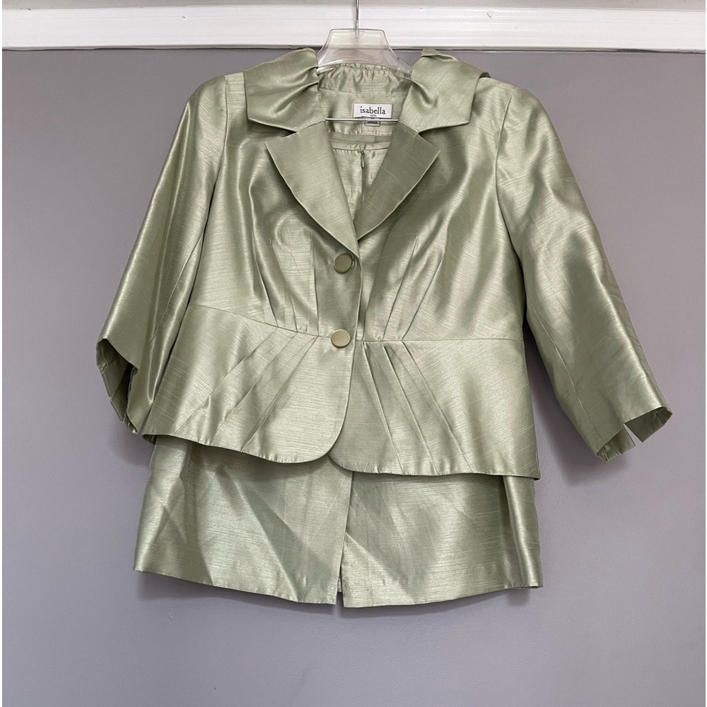 2pc women suit, seafoam green
